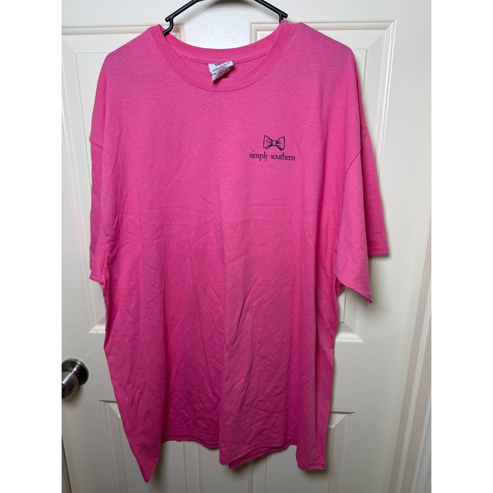 Simply Southern Beyond Blessed Nana Pink Graphic T-Shirt XXL Floral Butterfly - Picture 3 of 6